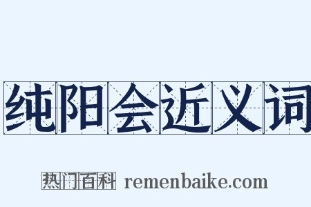 纯阳会近义词是什么意思的图片